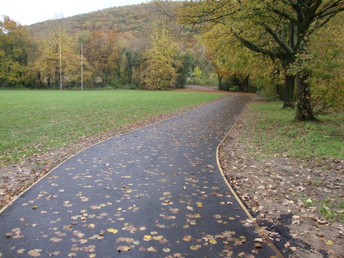 Work was carried out to widen the path, improve the drainage and resurface it with tarmac.