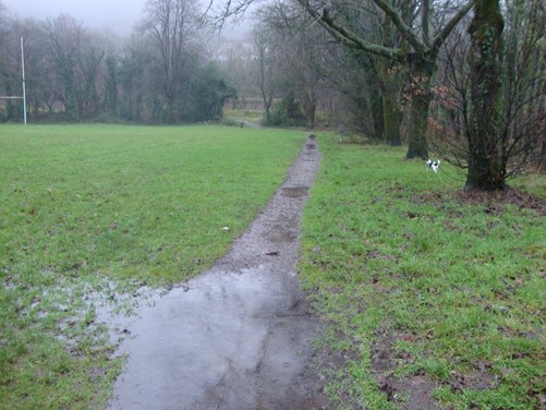 The Pontardawe cycle route was narrow, muddy and would suffer flooding in rainy weather.