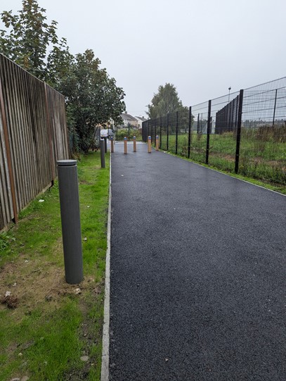 The path on Southdown Road has been widened and resurfaced.