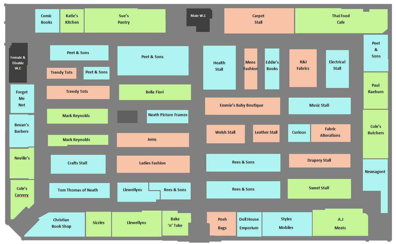 Neath Indoor Market Floor Plan