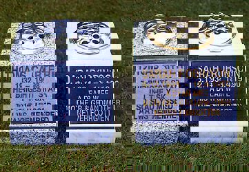Vase block memorial kerb
