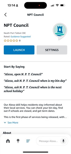NPT Council Alexa Skill