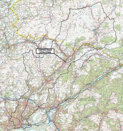 Figure 2 – River Tawe pluvial and fluvial catchment