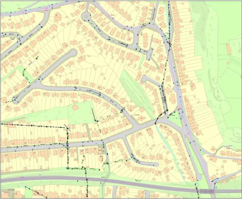 Figure 5, Ordinary watercourse and surface water drainage layout