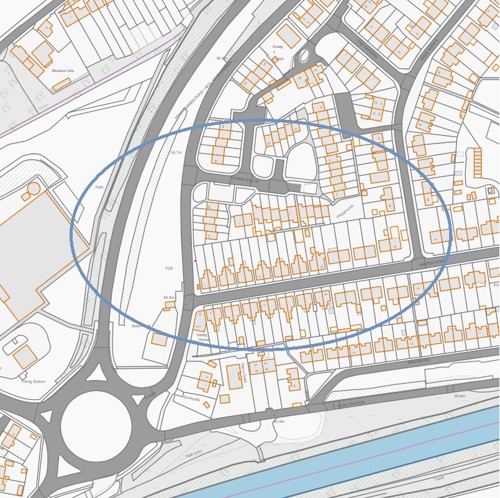 Figure 5 - Properties affected by the flood event 16th February 2020