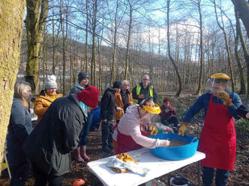 HWB Coed Lleol Pewter Casting In Wood