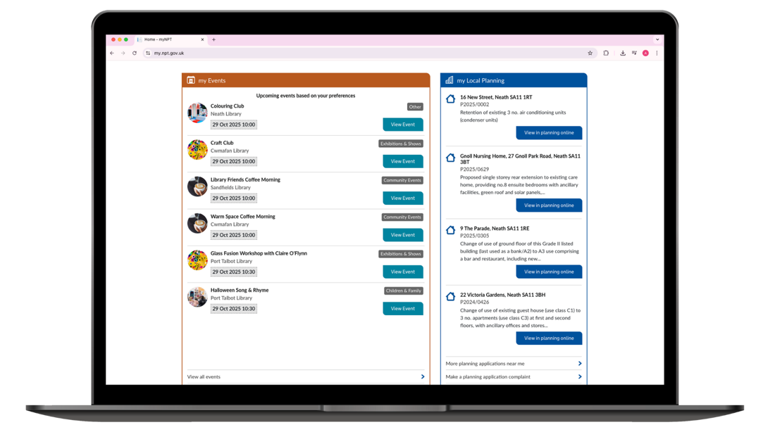 Events & Planning Desktop